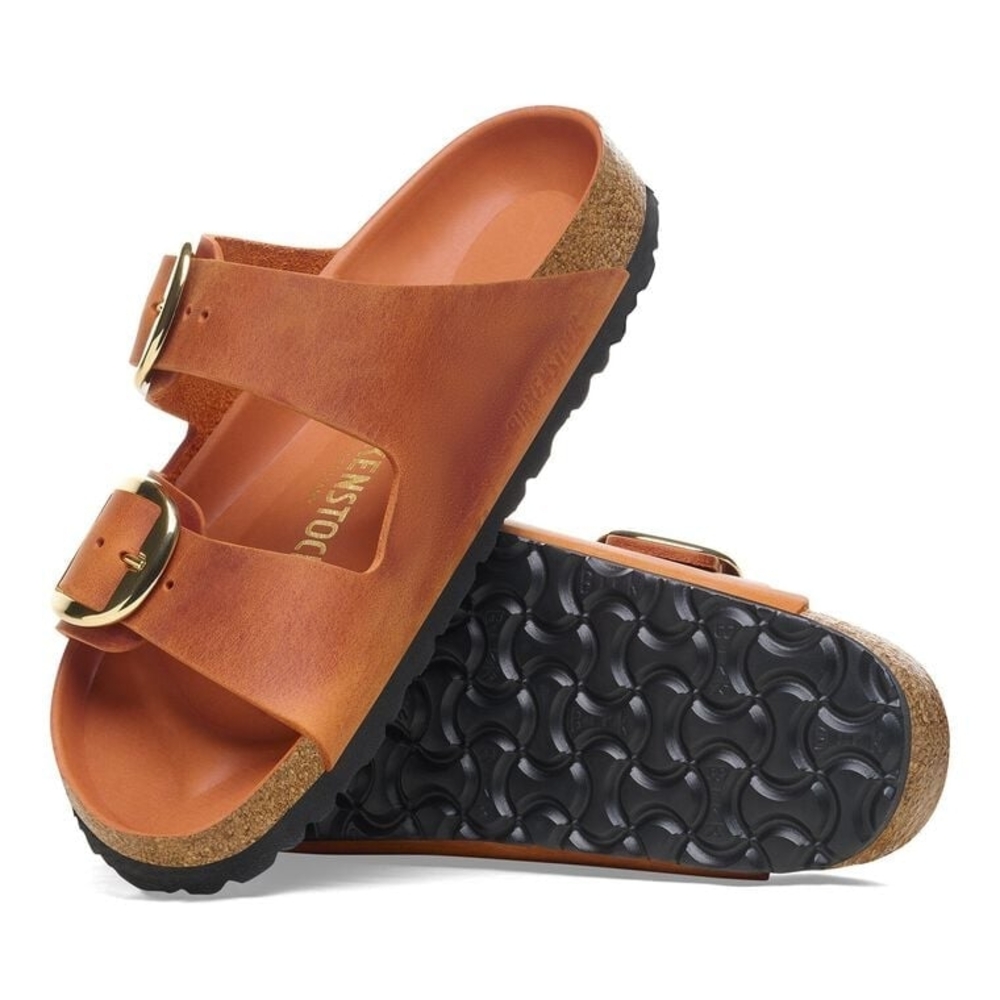 Birkenstock Burnt Orange Oiled Leather Sandals - Picture 5 of 6